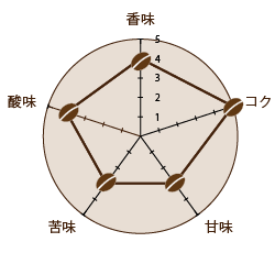 焙煎度合い シティとフルシティの中間（中深煎り）