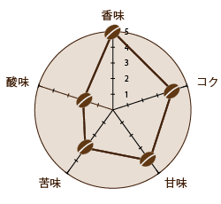 焙煎度合い シティとフルシティの中間（中深煎り）