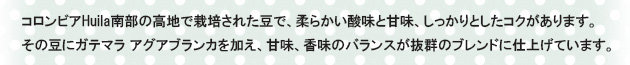 コロンビアの豆